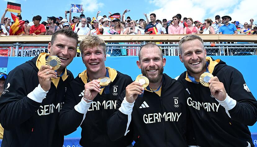 Der deutsche Kajak-Vierer holt zum dritten Mal hintereinander Olympia-Gold. Am Freitag treten die Athleten gegeneinander an. Der deutsche Kajak-Vierer holt zum dritten Mal hintereinander Olympia-Gold. Am Freitag treten die Athleten gegeneinander an.