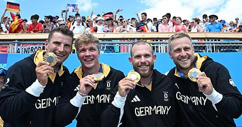 Der deutsche Kajak-Vierer holt zum dritten Mal hintereinander Olympia-Gold. Am Freitag treten die Athleten gegeneinander an.