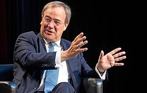 Die Bundestagswahl bezeichnete Laschet als Richtungsentscheidung zwischen einer bürgerlichen und einer linken Regierung. Foto: Andreas Veigel