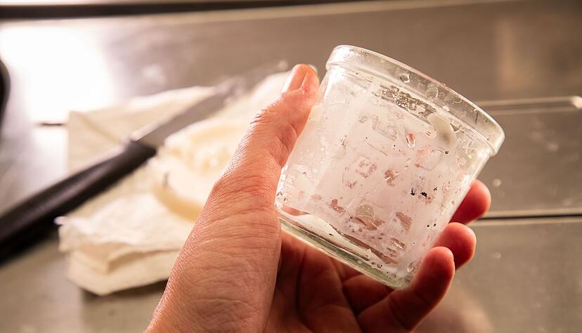 Fazit nach dem ersten Durchgang: Noch gibt es Wachsreste.