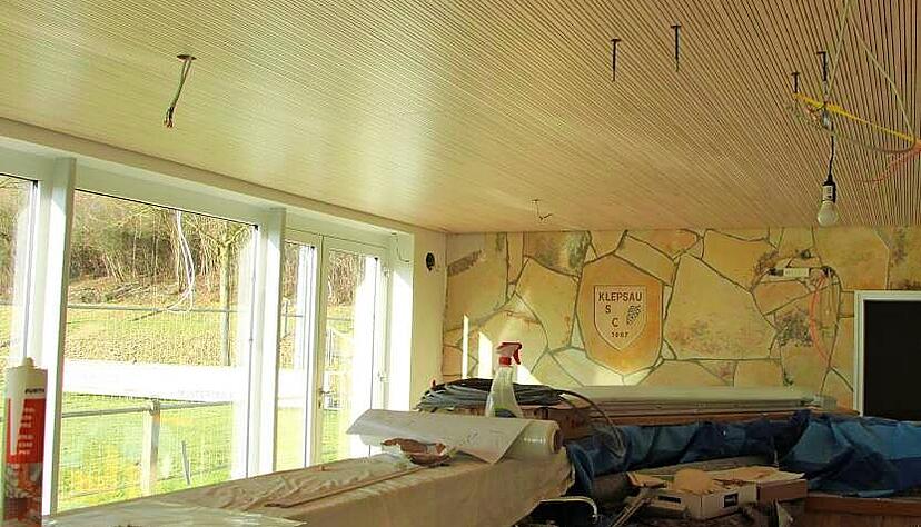 Viel Schwei&szlig; und Arbeitskraft der Vereinsmitglieder ist in die R&auml;ume des SC Klepsau geflossen.