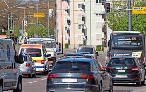 Zwölf Signalanlagen: Am K3, wo die Paulinenstraße auf die Weinsberger Straße trifft, dürfte die höchste Ampeldichte in der Stadt Heilbronn herrschen.