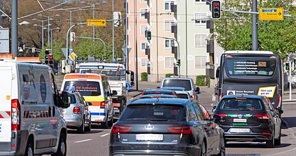 Zwölf Signalanlagen: Am K3, wo die Paulinenstraße auf die Weinsberger Straße trifft, dürfte die höchste Ampeldichte in der Stadt Heilbronn herrschen.