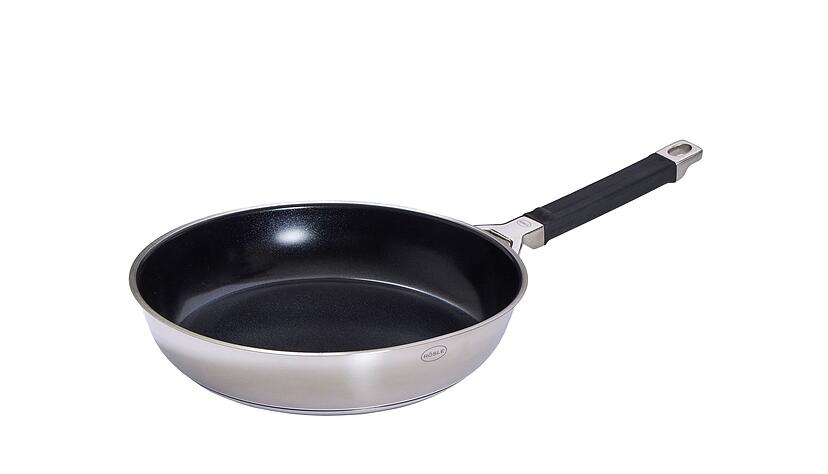 Die Testsieger-Pfanne Silence Pro vom Hersteller R&ouml;sle (Note 2,3) &uuml;berzeugt vor allem in den Punkten Braten und Sicherheit.