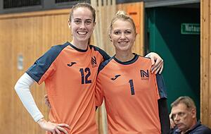 Sarah Wachter (links) war in dieser Saison schon mehrmals ein sicherer R&uuml;ckhalt f&uuml;r die Sport-Union. Neuzugang Valentyna Salamakha bringt viel Erfahrung ein.