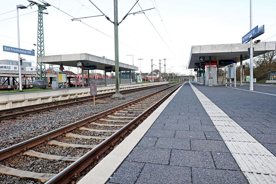 Streik der Gewerkschaften Verdi und EVD. Hauptbahnhof Bad Friedrichshall