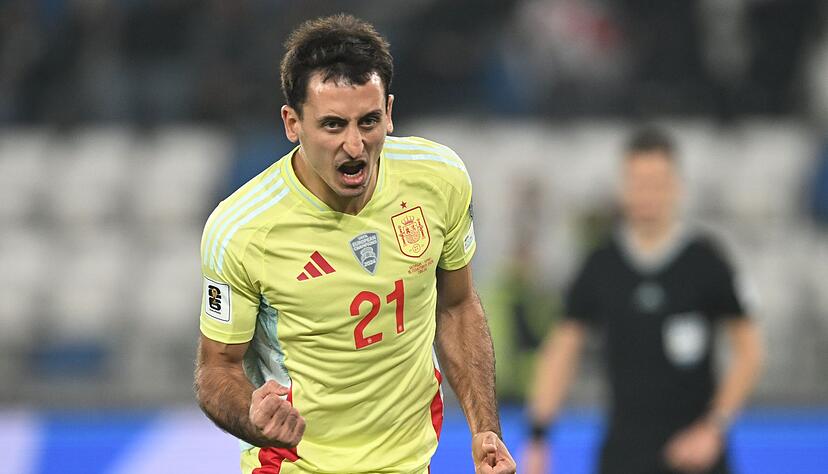 Mikel Oyarzabal führte Spanien mit einem Doppelpack zum Sieg. Mikel Oyarzabal führte Spanien mit einem Doppelpack zum Sieg.