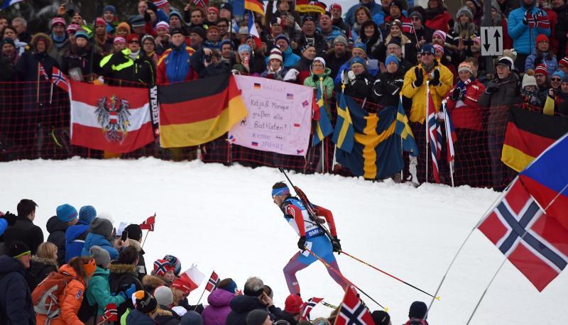 Das Biathlon-Spektakel beschert den TV-Machern Rekordquoten. Foto: Hendrik Schmidt