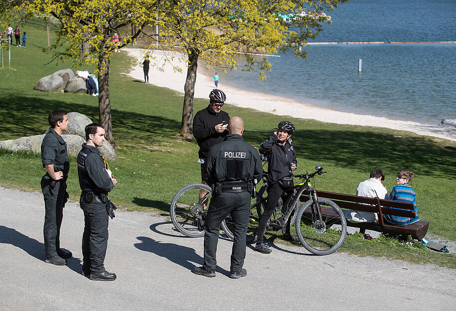 Polizeikontrollen am Breitenauer See