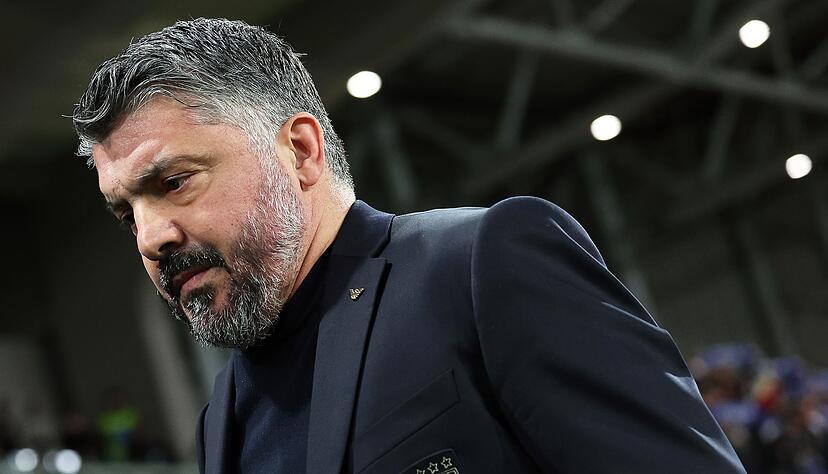 Darf erst einmal aufatmen: Italiens Nationaltrainer Gennaro Gattuso Darf erst einmal aufatmen: Italiens Nationaltrainer Gennaro Gattuso