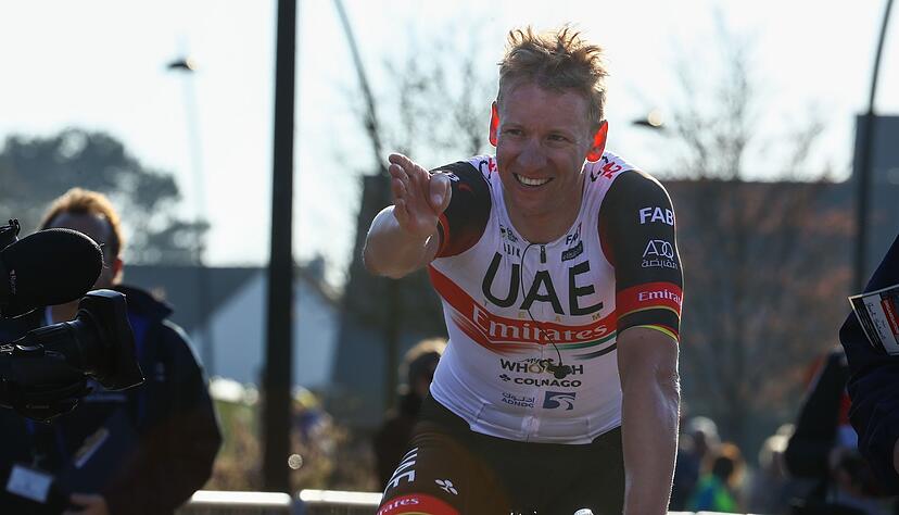 Vor seinem Sturz bei Brügge-De Panne hatte Pascal Ackermann das Rennnen in Koksijde gewonnen.