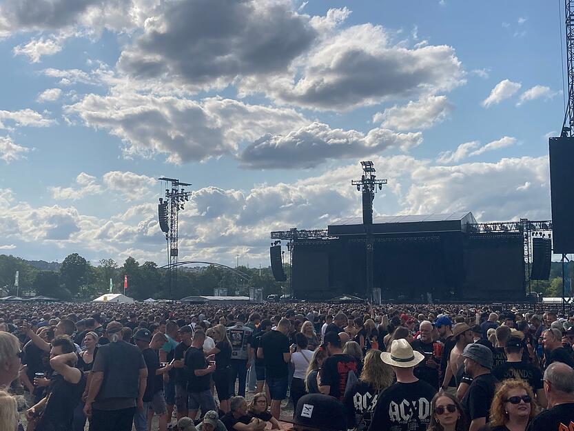AC/DC spielt im Rahmen ihrer Tour ein Konzert auf dem Cannstatter Wasen in Stuttgart.