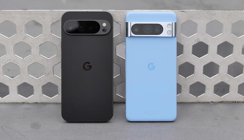 Neues Design f&uuml;r den Kamerabalken: Das Pixel 9 Pro XL (l) im Vergleich zum Vorg&auml;nger Pixel 8 Pro XL (r).