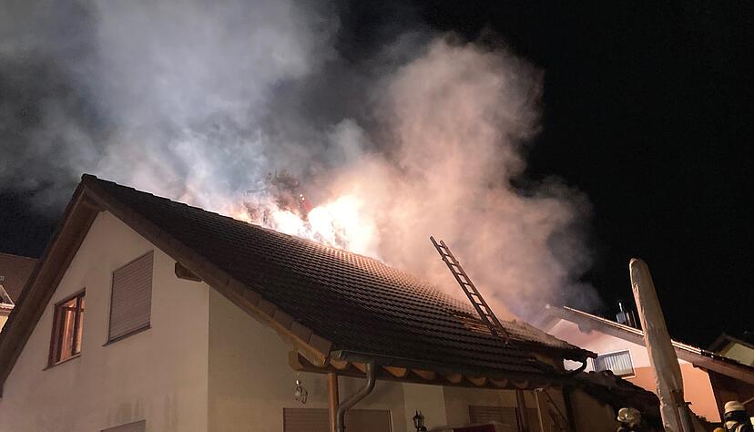 Gebäudebrand in Weinsberg Gebäudebrand in Weinsberg