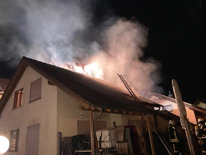 Geb&auml;udebrand in Weinsberg