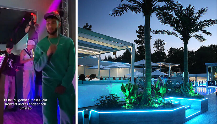 Das Konzert des Rappers Lucio101 im Malinki Beach in Bad Rappenau war überraschend schnell zu Ende.