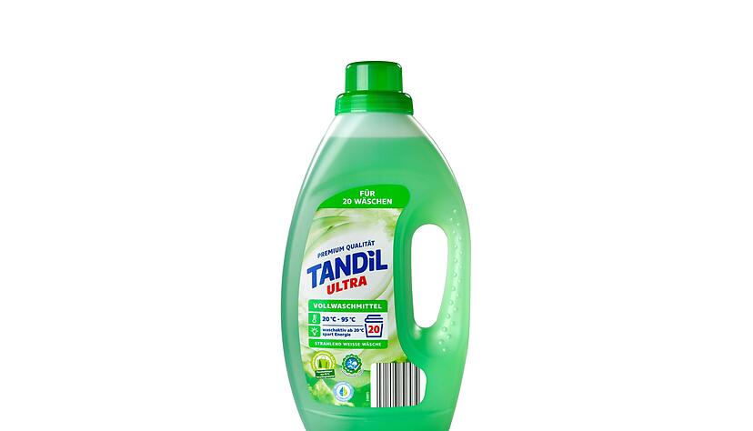 Unter den fl&uuml;ssigen Vollwaschmitteln schnitt Tandil Ultra von Aldi mit &laquo;gut&raquo; ab (Note 2,5).