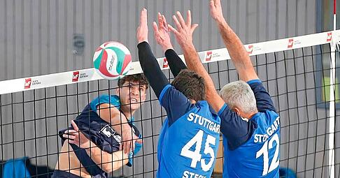 David Pratz (links) zeigte am Samstag ein gute Leistung beim Heimspieltag des Verbandsligisten SG Sportschule Waldenburg.