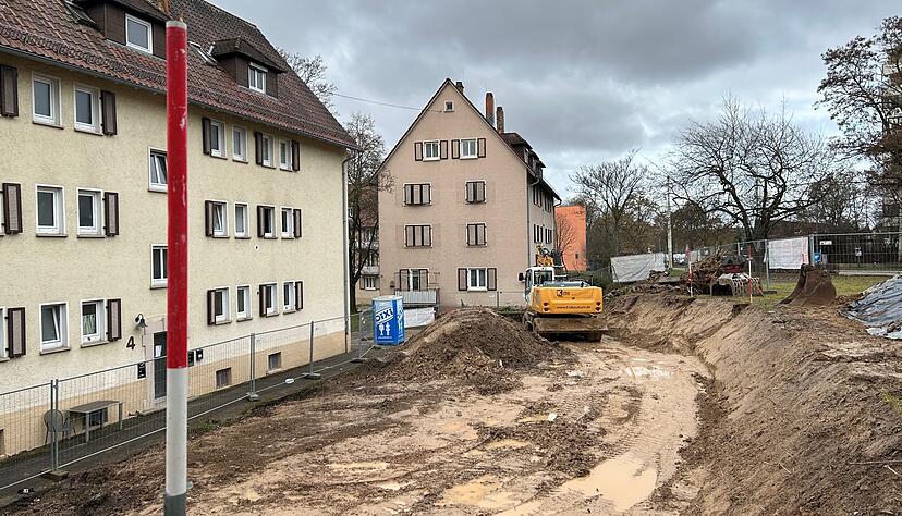 Die Arbeiten f&uuml;r die ersten drei "Stadtbausteine" in der Sontheimer Stra&szlig;e haben im Februar bereits begonnen.
