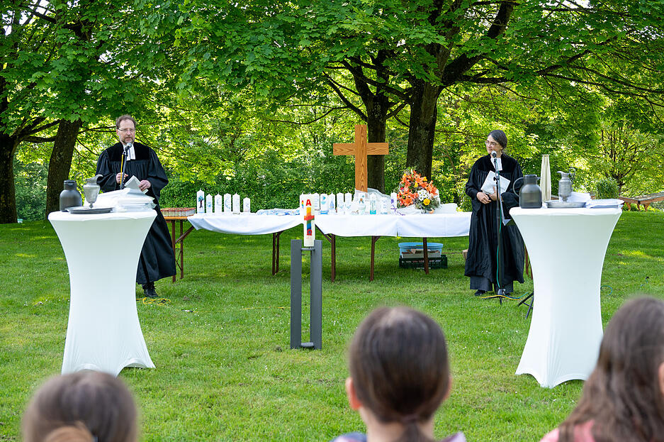 Christi Himmelfahrt "Kirche im Gr&uuml;nen" Taufgottesdienst am Breitenauer See