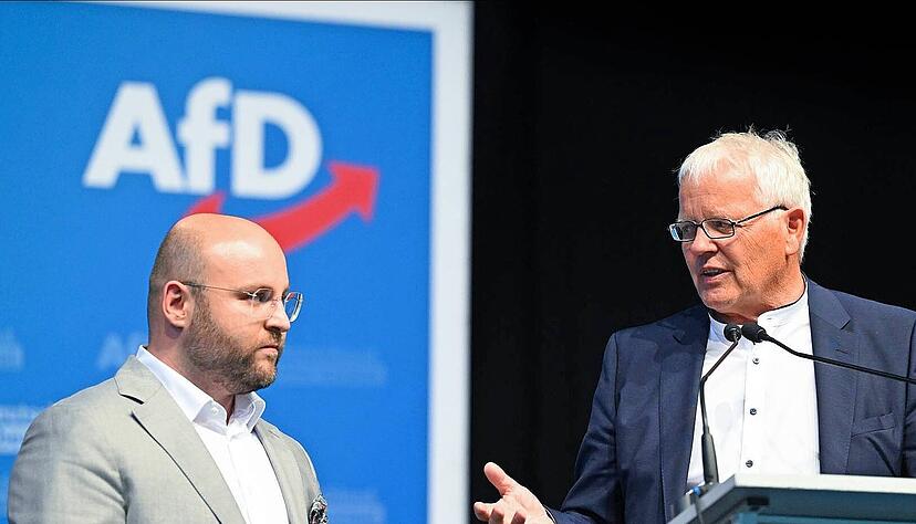 Ob sich Markus Frohnmaier (links) und Emil Sänze, die aktuellen Vorsitzenden der AfD Baden-Württemberg, durchsetzen können, ist offen.    