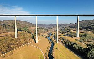 Als herausragende Leistung der Ingenieurbaukunst ist die Kochertalbrücke auch Kulturdenkmal. Foto: Archiv/Arslan Als herausragende Leistung der Ingenieurbaukunst ist die Kochertalbrücke auch Kulturdenkmal. Foto: Archiv/Arslan