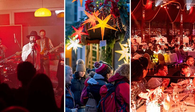 Der Sänger Caprice alias Calvin Bynum (links) gibt ein Konzert im Heilbronner Brixx Club. Am dritten Adventswochenende stehen wieder zahlreiche Weihnachtsmärkte auf dem Programm (Mitte). Und im Heilbronner Gourmet Palast gibt es Sterneküche garniert mit einem bunten Showprogramm. Der Sänger Caprice alias Calvin Bynum (links) gibt ein Konzert im Heilbronner Brixx Club. Am dritten Adventswochenende stehen wieder zahlreiche Weihnachtsmärkte auf dem Programm (Mitte). Und im Heilbronner Gourmet Palast gibt es Sterneküche garniert mit einem bunten Showprogramm.
