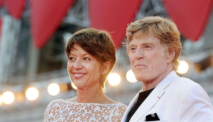 Redford mit seiner Frau Sibylle Szaggars. (Archivbild)