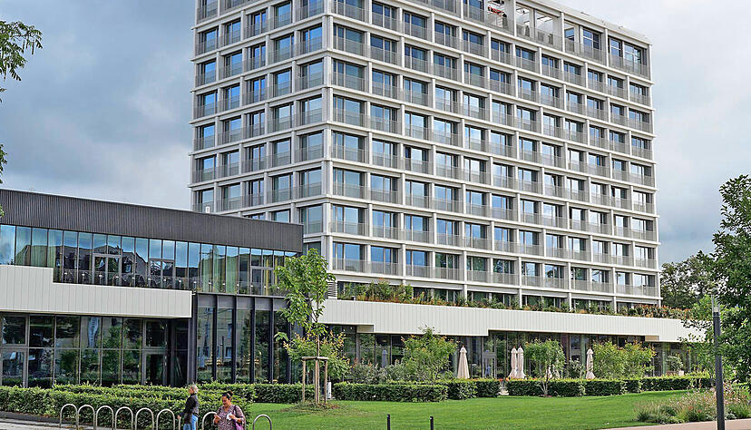 Die Übernachtungszahlen steigen wieder im Parkhotel Heilbronn. Im September soll die Hausbrauerei eröffnen, im Oktober die Dachterrasse mit Bar.
Foto: Patricia Dauenhauer