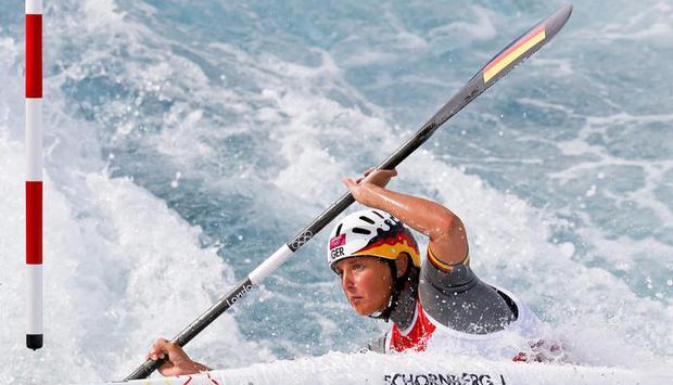 Jasmin Schornberg paddelte sich auf Platz f&uuml;nf. Foto: Diego Azubel