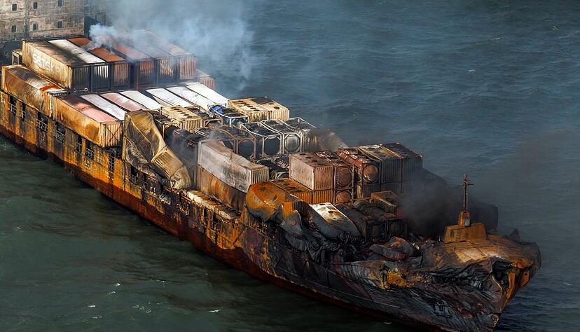 Die &laquo;Solong&raquo; treibt in der Nordsee.