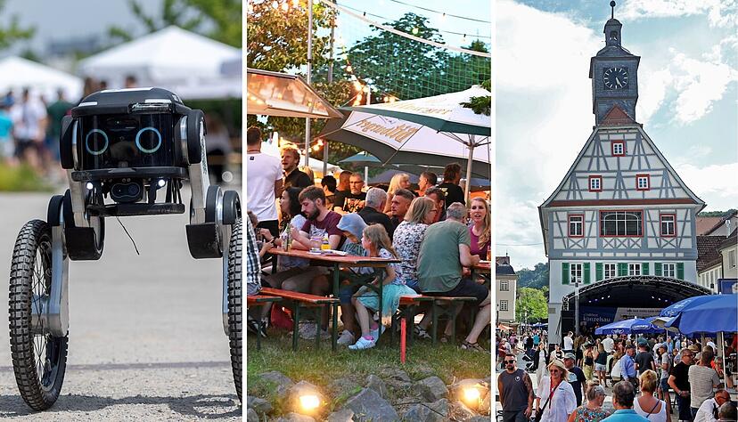 In Heilbronn steht das Thema Künstliche Intelligenz im Mittelpunkt (von links), in Offenau wird das traditionelle Kornlupferfest gefeiert und in Künzelsau startet das dreitägige Stadtfest. In Heilbronn steht das Thema Künstliche Intelligenz im Mittelpunkt (von links), in Offenau wird das traditionelle Kornlupferfest gefeiert und in Künzelsau startet das dreitägige Stadtfest.