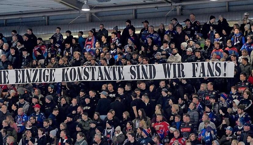 Fans bei einem Spiel der Heilbronner Falken. Fans bei einem Spiel der Heilbronner Falken.