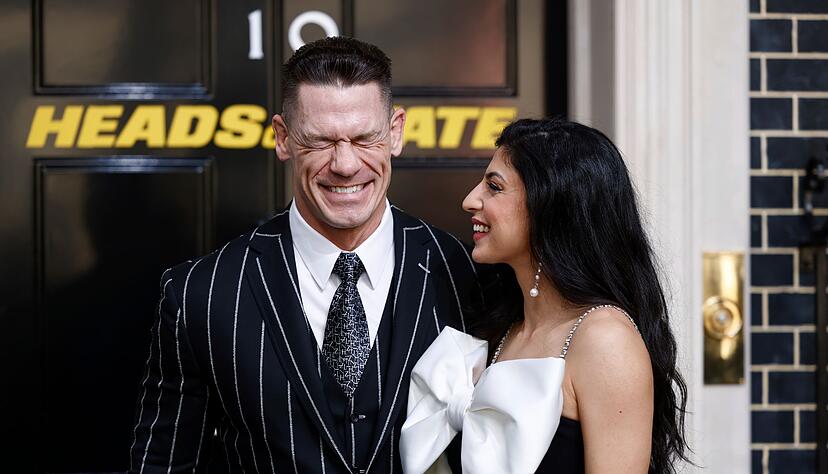 In dem Film &laquo;Heads Of State&raquo; spielt John Cena (hier mit seiner Frau Shay Shariatzadeh bei der Filmpremiere) den US-Pr&auml;sidenten Will Derringer, der wider Willen zum Actionhelden wird.