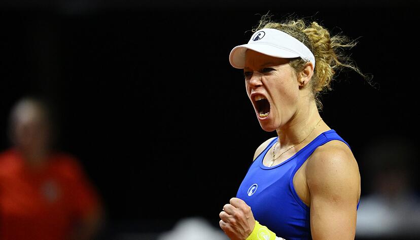 Nach einem hart erk&auml;mpften Sieg durfte Laura Siegemund jubeln.