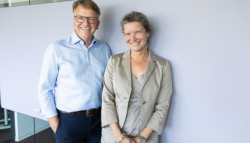 Läpple-Vorstandssprecher Stephan Itter mit seiner neuen Kollegin Veronika Zelger.