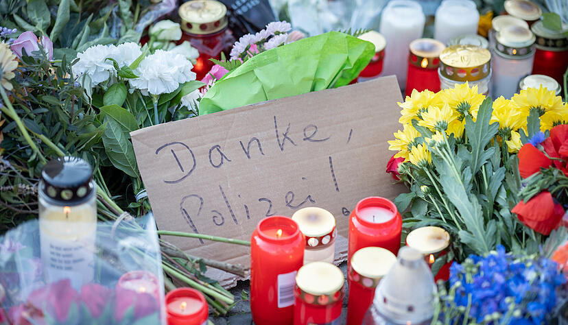 Die Trauer um den getöteten Polizisten ist in ganz Deutschland groß.