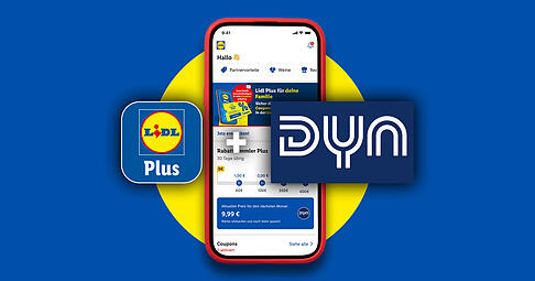 Lidl bietet Nutzern seiner App ein verg&uuml;nstigtes Streaming-Abo des Sportsenders Dyn an.