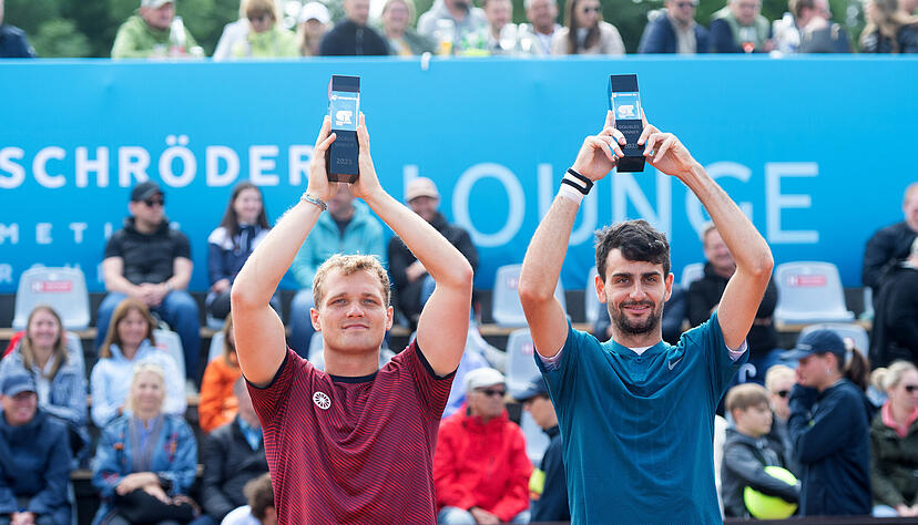 War im Match-Tiebreak &uuml;berragend: Vasil Kirkov (rechts), an der Seite von Bart Stevens.