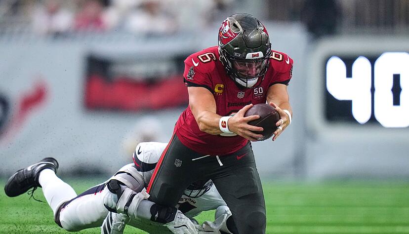 Bucs-Quarterback Baker Mayfield fühte sein Team zu einem späten Touchdown und dem zweiten SIeg im zweiten Spiel.
