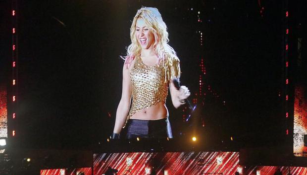 Shakira trat bei der Einweihung des EM-Stadions von Kiew auf. Foto: Sergey Dolzhenko. Shakira trat bei der Einweihung des EM-Stadions von Kiew auf. Foto: Sergey Dolzhenko.