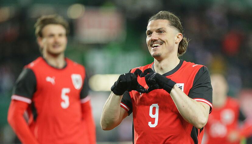 Marcel Sabitzer erzielte den Siegtreffer für Österreich. Marcel Sabitzer erzielte den Siegtreffer für Österreich.