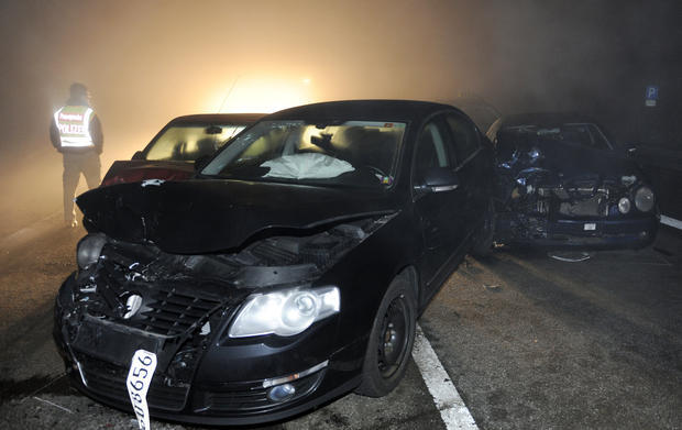 Zwei Tote bei Massenkarambolage nahe Freiburg