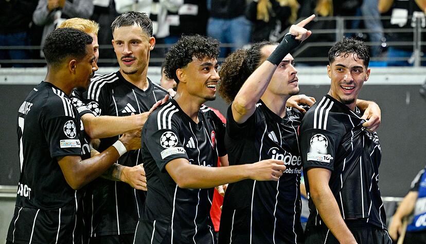 Die Spieler von Eintracht Frankfurt hatten zum Champions-League-Auftakt viel Grund zum Jubel.