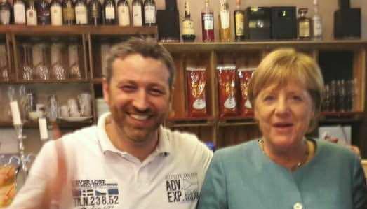 Gegen 19 Uhr tauchte die Kanzlerin in dem Laden von Uccio Gaudiano auf. Foto: privat