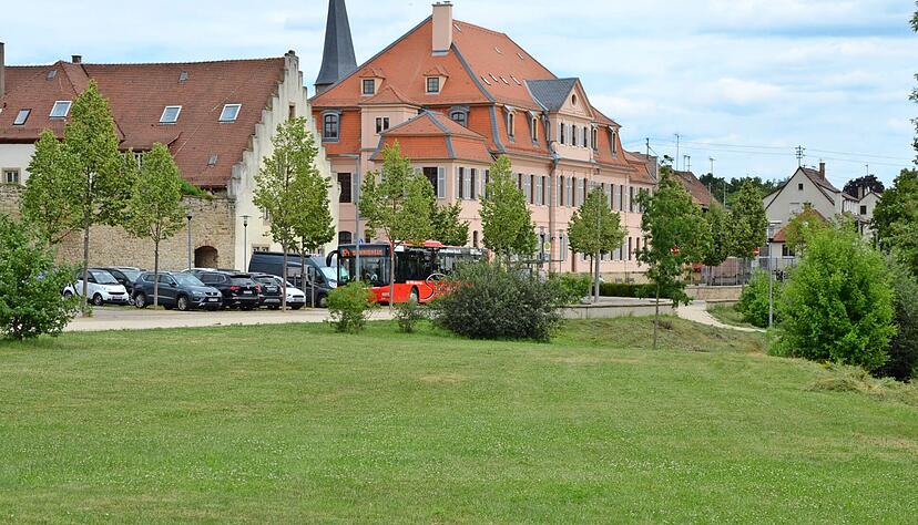 Auf der Grünfläche an der Bleichwiese &minus; in Sichtweite zum Bönnigheimer Schloss &minus; will die Evangelische Heimstiftung ein Pflegeheim 6.0 bauen.   
Foto: Ines Schmiedl