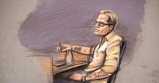 Marius Borg H&oslash;iby darf im Gericht nicht fotografiert oder gefilmt werden.