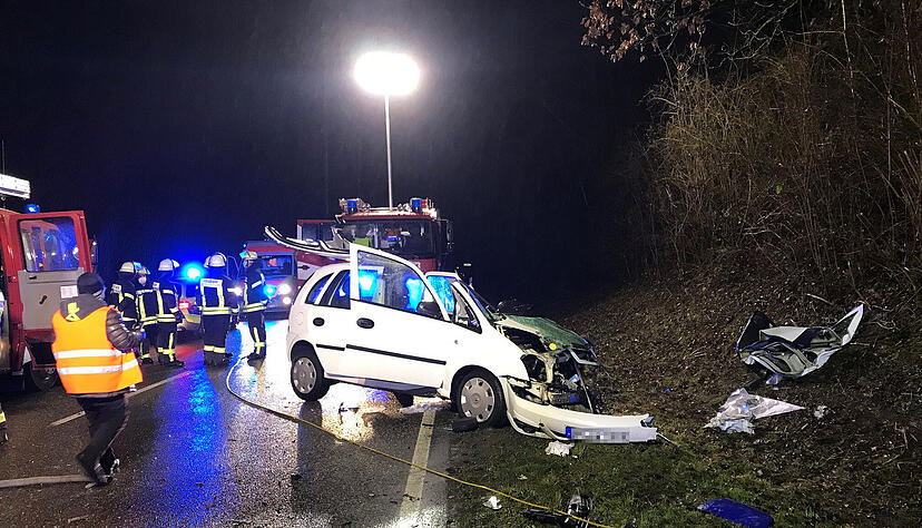 Unfall auf der B293 bei Gemmingen Unfall auf der B293 bei Gemmingen