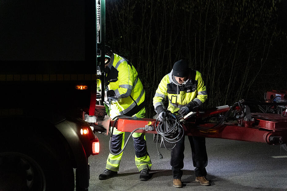 Der Transformator-Transport fand in der Nacht statt und startete in Heilbronn-Böckingen.