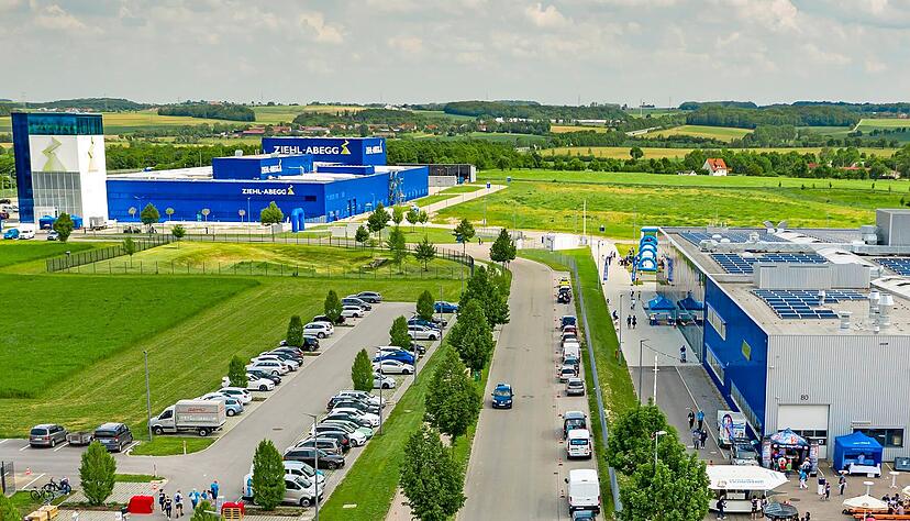 Der Ventilatorenhersteller Ziehl-Abegg belegt derzeit die gr&ouml;&szlig;ten Fl&auml;chen im Gewerbepark Hohenlohe. Foto: privat
